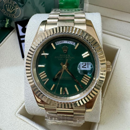 Rolex Day-Date 40 – Green Dial with Roman Numerals