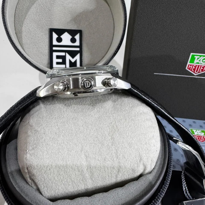 TAG Heuer Carrera Chronograph – Black/Silver – Leather Strap