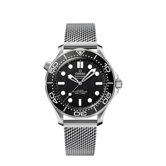 Omega Seamaster “Diver 300M” Black/Mesh Bracelet