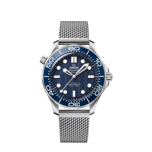 Omega Seamaster “Diver 300M” – Blue/Mesh Bracelet
