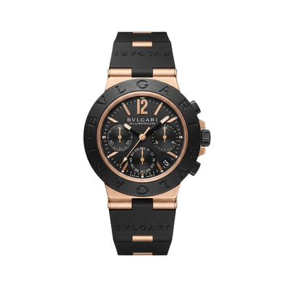 Bvlgari Aluminium Chronograph Black/Rose Gold